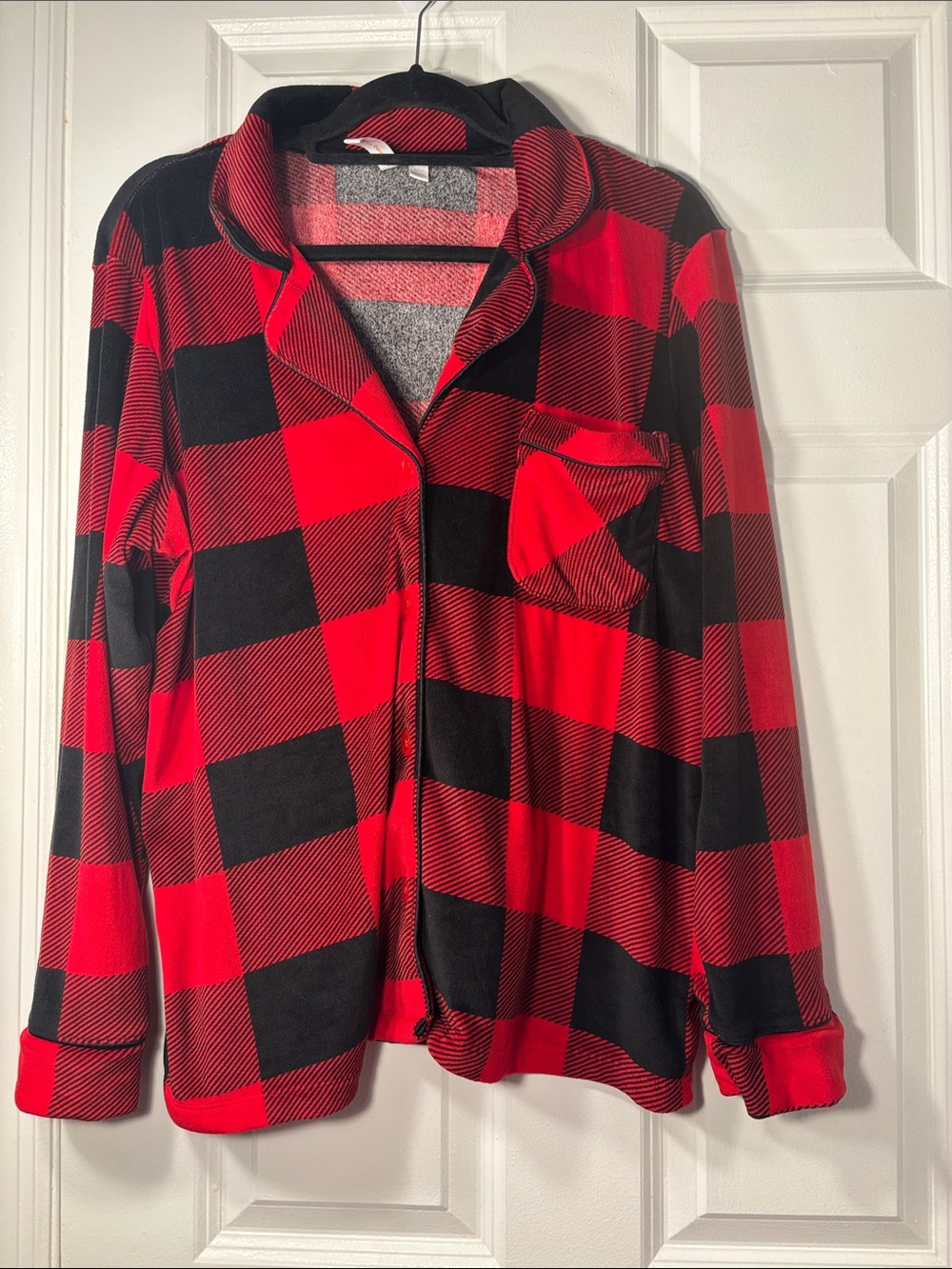 Joyspun Red & Black Buffalo Plaid Pajama Set Size L - Picture 3 of 8